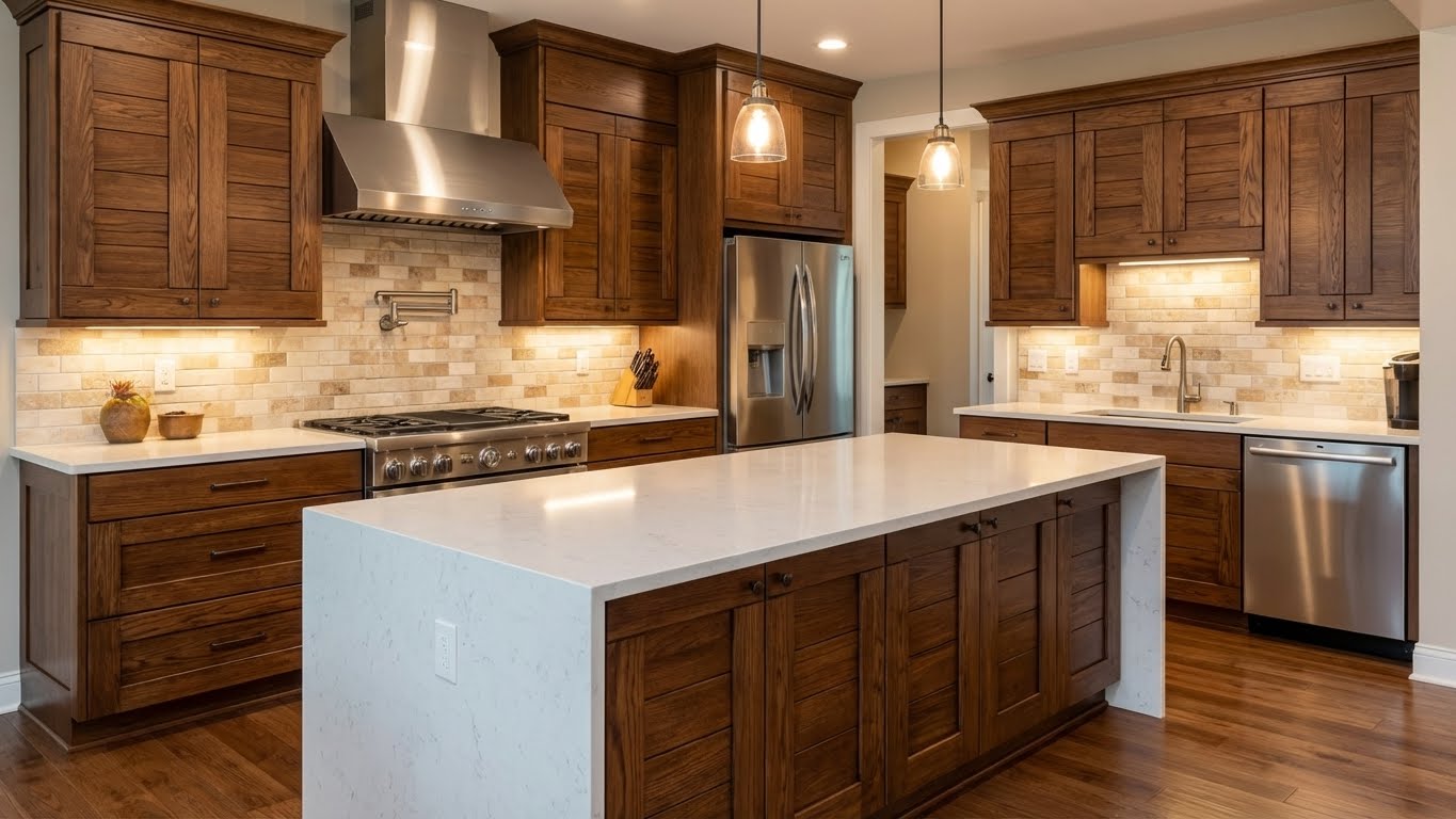 Кухня с фасадом Кантри